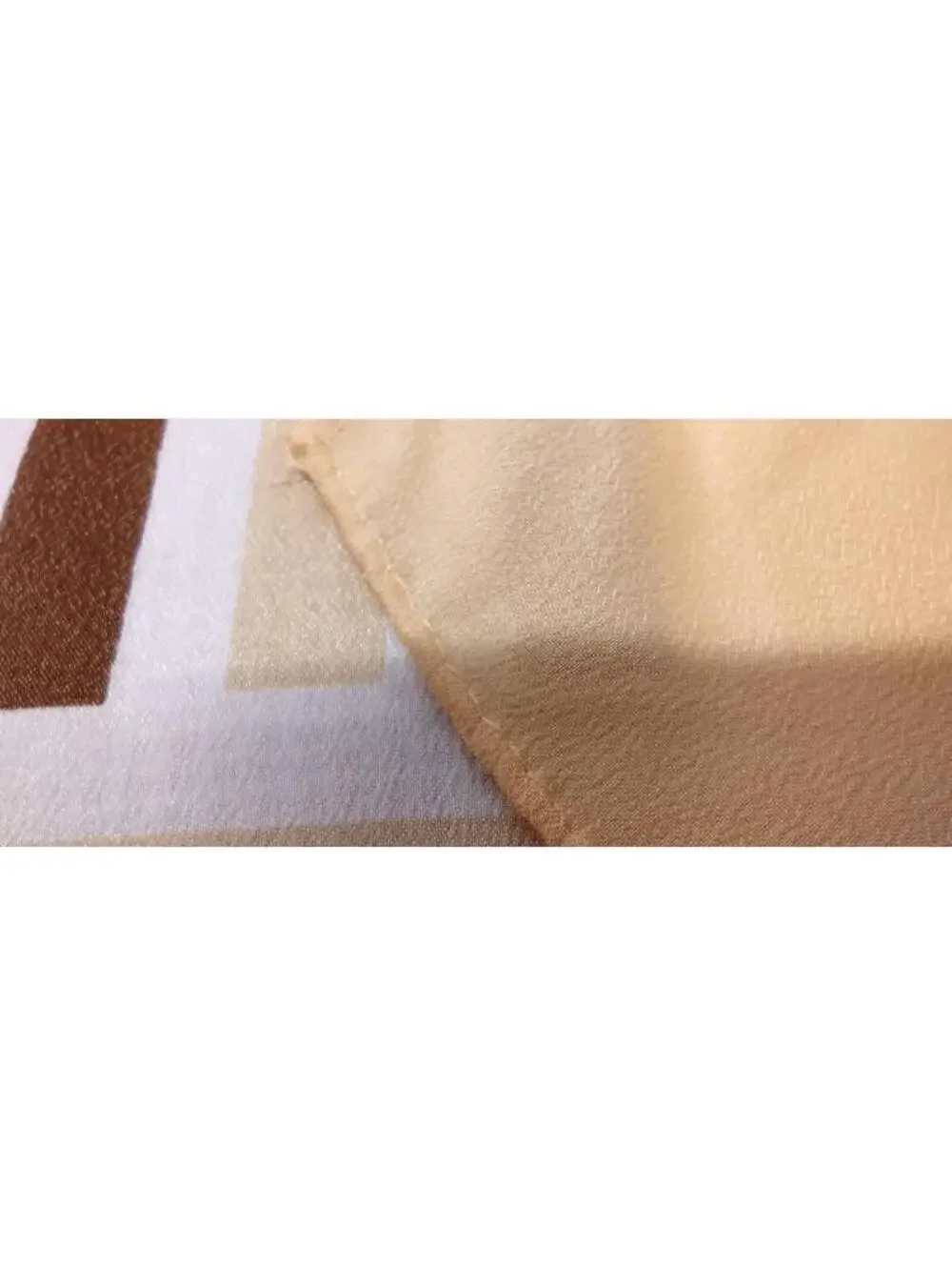 Vintage Paoli Scarf Canary Brown Stripes Mid Century Polyester MADE IN JAPAN MCM